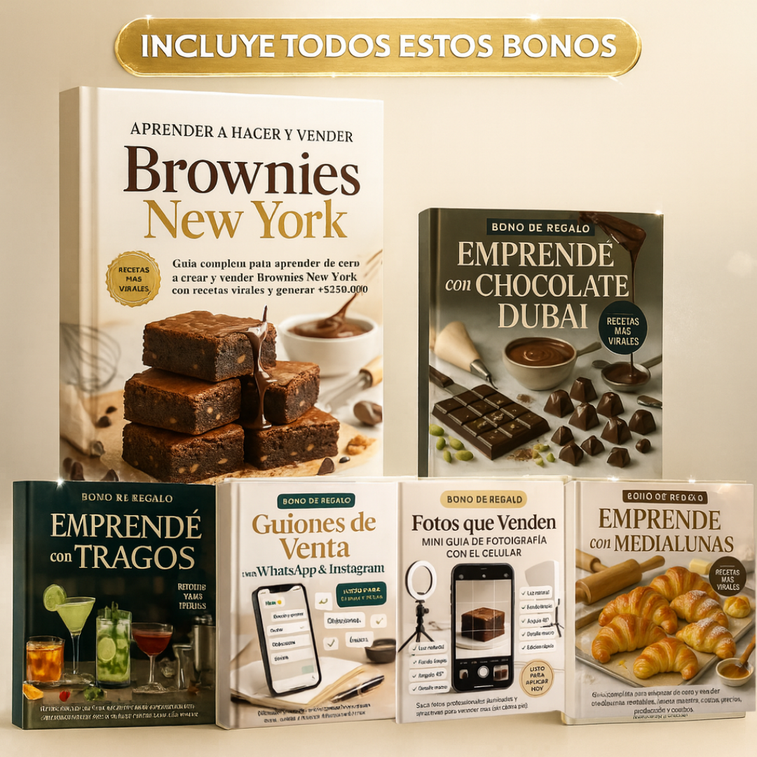 Emprende con Brownies New York + 5 Bonos: Ganá +700.000 al mes
