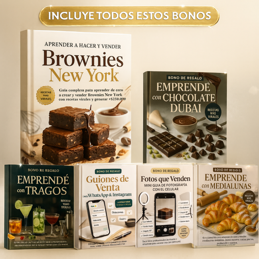Emprende con Brownies New York + 5 Bonos: Ganá +700.000 al mes